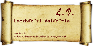 Laczházi Valéria névjegykártya